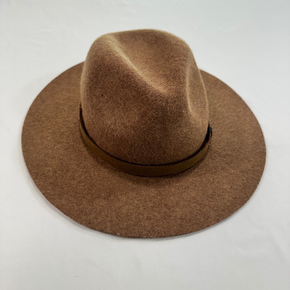 Pistil Wool Fedora Hat Womens OS Brown Leather Band Whipstitch | Boho Western